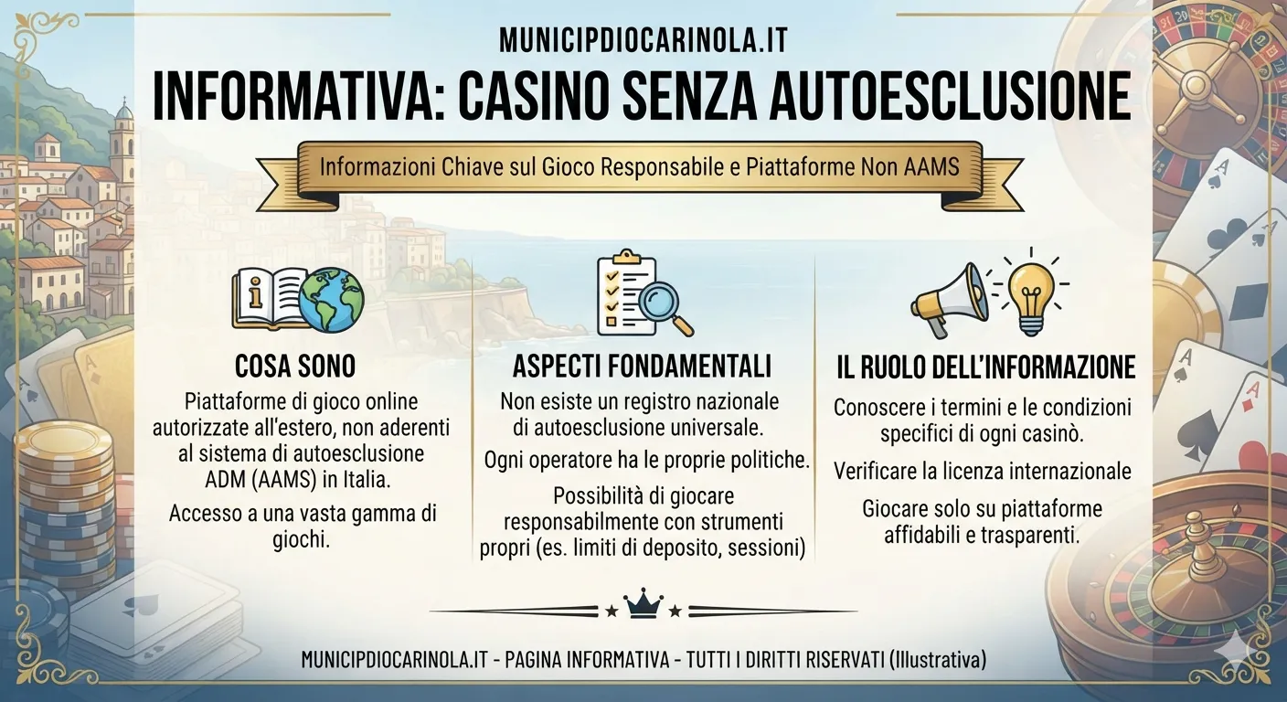casino senza autoesclusione informativa