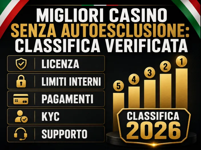 Migliori casino senza autoesclusione: classifica verificata