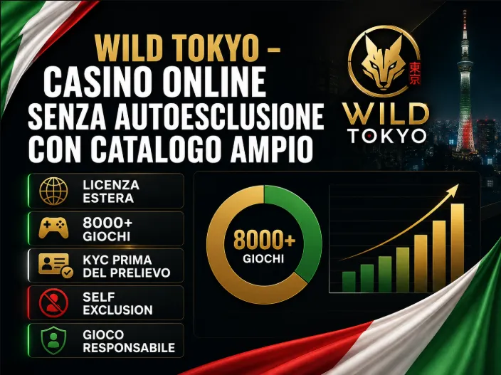 Wild Tokyo – casino online senza autoesclusione con catalogo ampio